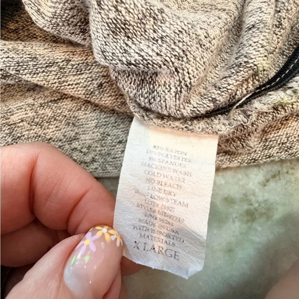 Due Time Maternity Heathered Taupe Knit Pullover Sweater XL
